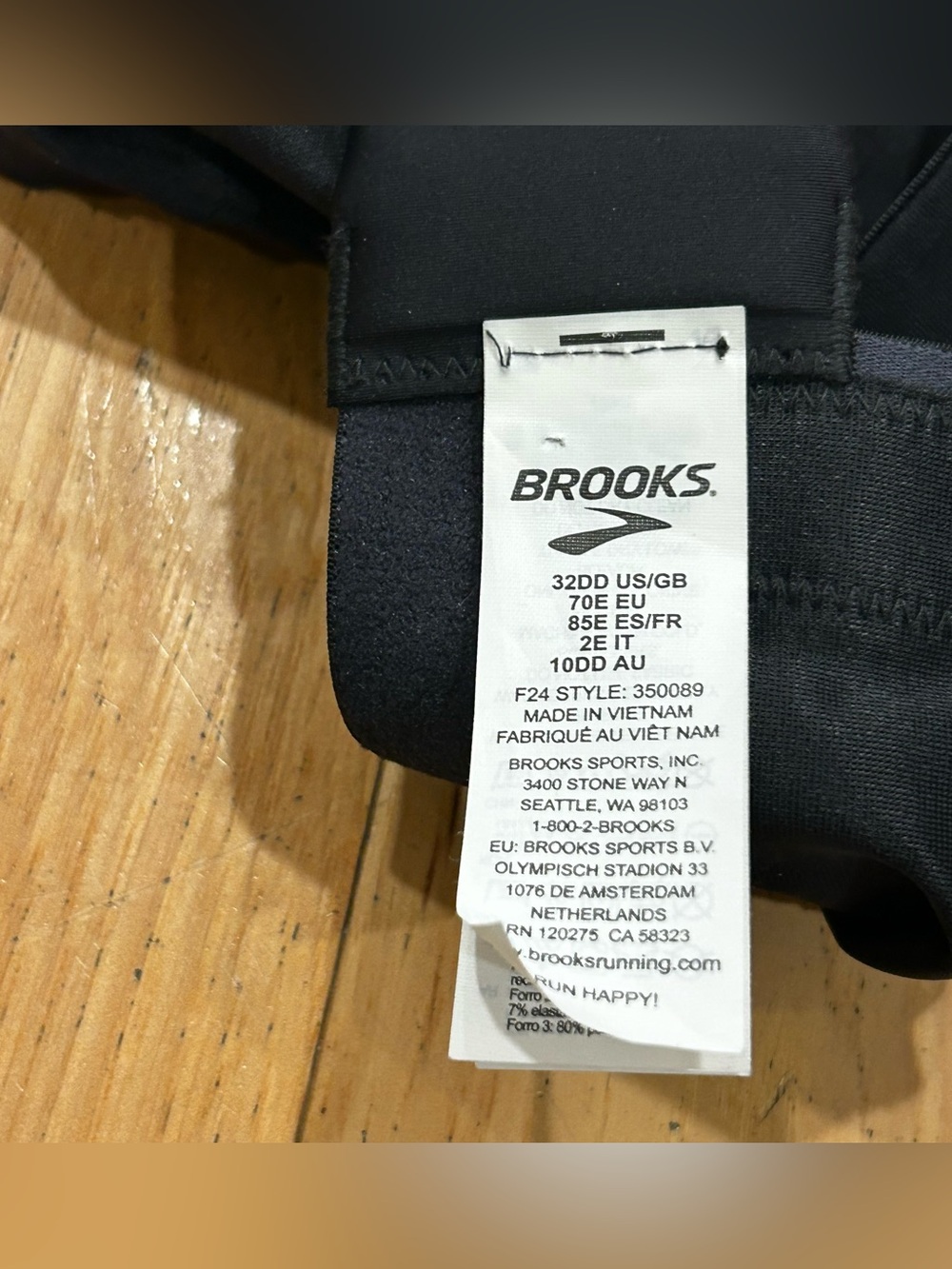 Brooks Convertible 2.0 Black Sports Bra - Women’s Size 32DD - Picture 3 of 4